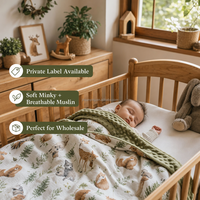 Couverture de lit pour tout-petits en coton doux et polyester respirant, motif personnalisé, marque privée, vente en gros de couvertures pour bébés
