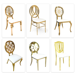 Sillas de comedor de lujo con marco de acero inoxidable, sillas de boda <span class=keywords><strong>para</strong></span> Hotel, proveedor de muebles comerciales - Product Image 4