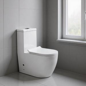 공장 도매 특가 판매 표준형 변기 모던 디자인 일체형 화이트 친환경 변기 - Product Image 1