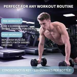 100% natural Creatine Gummies Adult Private <b>Label</b> Muscle Builder for Sports Nutrition with Creatine Monohydrate - Product Image 4