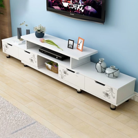 Ensemble moderne et simple de meuble TV et table basse en MDF pour salon, mobilier de maison pour petit appartement, compatible avec les téléviseurs de 30 à 34 pouces, sans assemblage