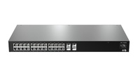Switch AV sobre IP Gigabit de 24 puertos PoE con 4 puertos de enlace ascendente Ethernet 10G para redes AV profesionales, Switch AVoIP para NDI, SDVOC, Dante, AES67