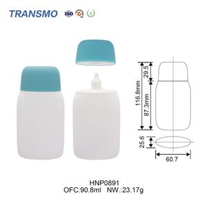 Flacon de crème solaire en plastique pour l'emballage des soins de la peau, flacons de soins de la peau, conteneur, flacon de lotion, luxe - Product Image 2