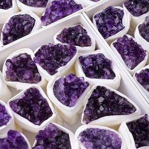 Piedra en bruto <span class=keywords><strong>de</strong></span> cristal, amatista, especímenes minerales a granel, piedras con caja - Product Image 5