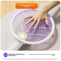 Lampe anti-moustiques électrique murale pliable 2-en-1, alimentée par batterie au lithium, ignifuge, pour usage domestique