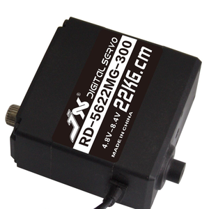 Motor Digital de Alta Calidad Original JX RD-5622MG-180 22kg.cm 180/300 Grados con Engranaje Metálico, Conector JR de 200mm, 25T Spline, 330Hz - Product Image 3
