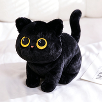 Coussin en peluche chat aux grands yeux personnalisé, en coton PP doux, emballage en sac OPP, tailles personnalisées, directement de l'usine, cadeaux OEM/ODM