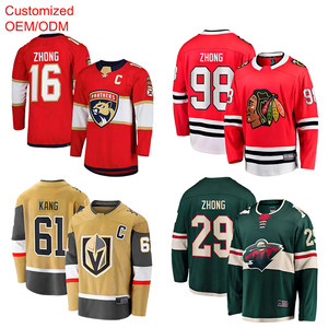 Maillot de hockey sur glace brodé personnalisé en polyester 100% professionnel OEM à séchage rapide - Product Image 1
