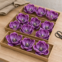 Grande tête de fleur de magnolia artificielle multicolore 3D pour décoration florale DIY mariage maison fête