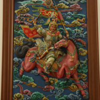 Décoration Murale Cheval Guerrier Coloré en Relief, Murale Encadrée, Applique Murale, Murale Intérieure, Papier Peint Mural