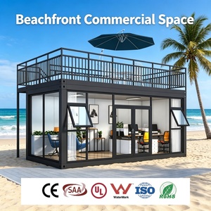 Chalet de plage en kit avec terrasse ensoleillée et mur vitré pour le glamping familial, l'hébergement touristique et l'investissement en <span class=keywords><strong>location</strong></span> de vacances - Product Image 3