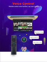 Moniteur de Plafond 15,6'' IPS Électrique Android pour Voiture avec Télécommande, Système de Divertissement TV pour Toit de Voiture, Wi-Fi et USB Intégrés