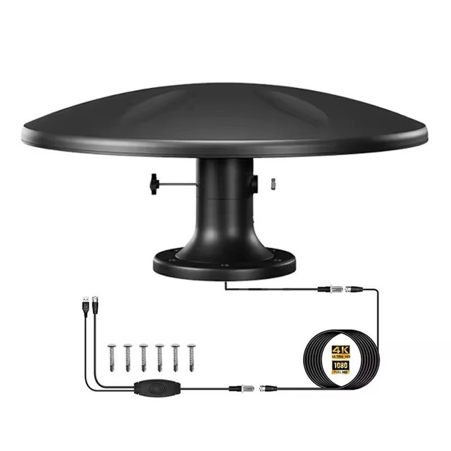 Ground Mount Aerial RV TV Antenna VHF/UHF Frequency Long Range Reception 5-6 DBi Gain for Camper Trailer Truck Caravan Outdoor
