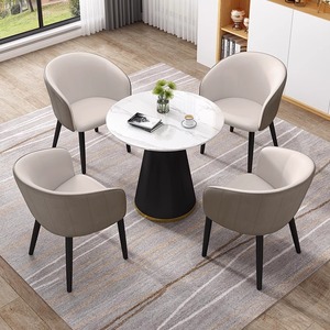 Juego de Mesa de Piedra Sinterizada de Estilo Moderno y Lujoso, Muebles de Recepción Comerciales para Cafetería, <span class=keywords><strong>Bar</strong></span>, Oficina, Sala de Ventas - Product Image 4