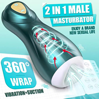 Masturbador para Hombre, Bomba de Pene con 5 Modos de Vibración y Succión para Estimulación del Pene, Juguetes para Adultos