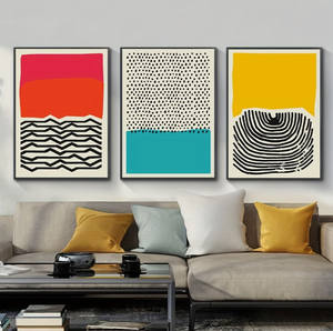 <span class=keywords><strong>Peinture</strong></span> <span class=keywords><strong>sur</strong></span> toile abstraite bohème avec des lignes corallines, des figures, style Matisse beige, affiche d'art mural, <span class=keywords><strong>peinture</strong></span> décorative - Product Image 1