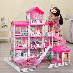Maison de poupée princesse avec lumière LED pour enfants, maison de rêve à construire soi-même, briques éducatives pour jouets DIY pour enfants - Product Image 6