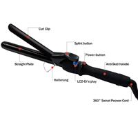 Fer à boucler professionnel 25 mm en céramique PTC à chauffage rapide 230°C, outil de coiffure de salon à baril unique