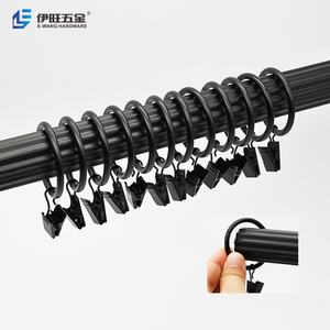 YIWANG En gros Anneau de tringle à rideaux en fer de 1,5 pouce pour rideaux à feuilles mobiles, pour hôtels modernes - Product Image 4