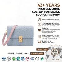 Tas Selempang Kulit PU Embos Biru Muda Mewah Modis Elegan Bergaya Chic Sehari-hari untuk Wanita Tas Selempang OEM Custom