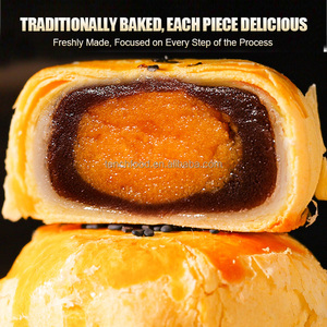 Pâtisserie au Sel d'Œuf Savoureuse, Gâteau de Lune Chinois au Jaune d'Œuf et à la <span class=keywords><strong>Pâte</strong></span> de Haricot Rouge, Marque MAISHI, Boîte de 1000g - Product Image 3