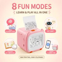 V9 Cadeaux créatifs pour enfants : Imprimante d'autocollants IA portable de poche, rechargeable, Wi-Fi, thermique et mini, avec fonction d'impression de messages.