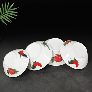 Tazón de Cerámica Vintage con Diseño de Gallo, Tazón para Arroz, Tazón Clásico con Patrón de Pollo, Tazón Retro de Porcelana para Desayuno - Product Image 2