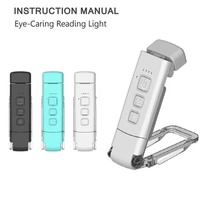 Lampe de lecture à clipser avec minuterie, rechargeable par USB, LED 3 couleurs, 5 niveaux de luminosité, abat-jour blanc, avec fonction marque-page et veilleuse