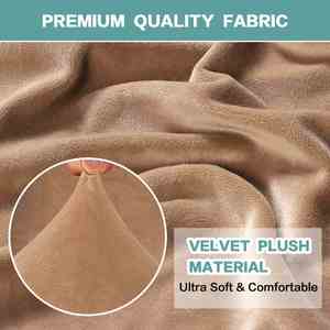 <b>Stretch</b> Washable 1-Piece Modern Velvet Polyester Spandex <b>Sofa</b> Chair <b>Cover</b> Customizable Color Plain Dyed 2 Seats Recliner Fits - Product Image 3