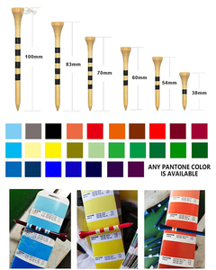 Tee da Golf in Legno di Bambù Personalizzabili e Resistenti con Logo Stampato Personalizzato 4" <span class=keywords><strong>3</strong></span> 1/4" 2 <span class=keywords><strong>3</strong></span>/4" 2 1/8" 83mm Confezione Colorata Personalizzata - Product Image 6