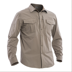 Factory Sports Outdoor Tactical Fishing Quick Dry Elastic Force <span class=keywords><strong>Camisa</strong></span> <span class=keywords><strong>de</strong></span> entrenamiento ligera para hombres Ropa <span class=keywords><strong>de</strong></span> trabajo informal Camisas - Product Image 1