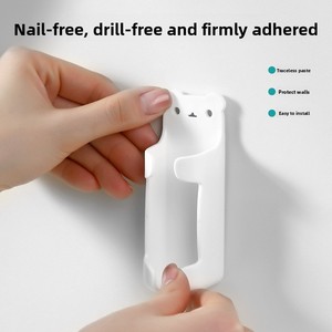 <b>Electric</b> <b>toothbrush</b> rack without punching wall-mounted mouthwash cup <b>toothbrush</b> cup hanger - Product Image 4