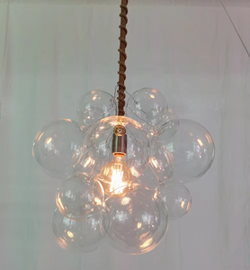 Lámpara colgante de cristal nórdico de burbuja orgánica, apartamento, sala de estar, globo, restaurante, personalidad, candelabro colgante de círculo LED - Product Image 5