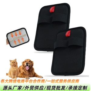 ถุงมือกำจัดขนสัตว์เลี้ยง OEM ผ้าสี่เหลี่ยมขนาด 17x13 ซม. สำหรับสุนัขขนาดใหญ่ - Product Image 3