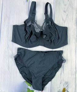 Sujetador de talla grande y conjuntos de bragas con logotipo personalizado para mujer, ropa interior 32-40 F FF G GG H <span class=keywords><strong>HH</strong></span> J <span class=keywords><strong>JJ</strong></span> K, lencería fina Sexy de encaje para mujer - Product Image 6