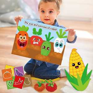 Kit d'activités créatives multifonctionnel pour enfants : Panier alimentaire DIY, thème légumes, cadeaux d'artisanat, kit d'artisanat fabuleux - Product Image 4