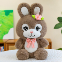 Peluche de lapin rose romantique avec nœud papillon pour un cadeau d'anniversaire, un cadeau de la Saint-Valentin et une surprise pour petite amie ODM&OEM