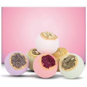 Bombes de bain à la rose personnalisées 100g avec fleurs séchées pour adultes, soin du corps - Product Image 3