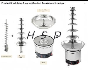 <span class=keywords><strong>Fontaine</strong></span> à <span class=keywords><strong>chocolat</strong></span> de qualité supérieure à 5 étages, <span class=keywords><strong>fontaine</strong></span> à <span class=keywords><strong>chocolat</strong></span> miniature commerciale à vendre - Product Image 4