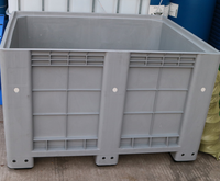 Vente directe d'usine Logistique de grandes caisses à palettes avec couvercles et grandes caisses de manutention Caisse à palettes en plastique