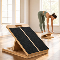 Planche inclinée portable en bois réglable pour genoux, chevilles, talons, pieds et jambes