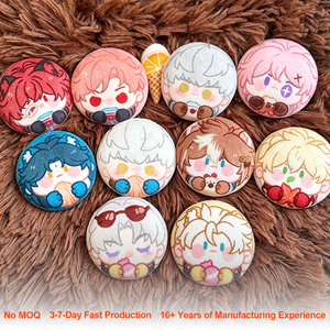 Distintivo Promozionale Rotondo in Latta con Logo Personalizzato Economico all'Ingrosso, Spilla <span class=keywords><strong>Anime</strong></span> Sublimata Squishy Booba - Product Image 1