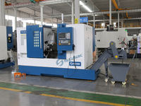 Tour CNC à banc incliné TCK56 avec commande FANUC/GSK, centre de tournage horizontal
