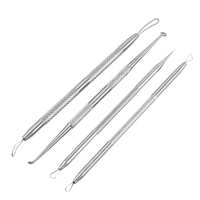 Logo personnalisé aiguille Blackhead Remover Pimple Extractor Popper pour l'acné Comedone Blemish Whitehead Zit Removal Tool avec emballage