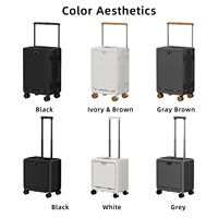 Valise de cabine de luxe sur mesure haut de gamme pour affaires, grande capacité, compartiment avant pour ordinateur portable, support de chariot, personnalisation du logo OEM