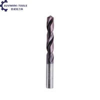 Foret de centrage à queue fixe en carbure monobloc avec revêtement violet, en alliage d'acier au tungstène, 3 mm, longueur 50 mm, non standard, personnalisable