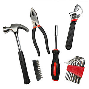 Juego de herramientas domésticas universal de 22 piezas con martillo, alicates, destornillador, llave inglesa y llaves hexagonales para reparación y mantenimiento del hogar - Product Image 1