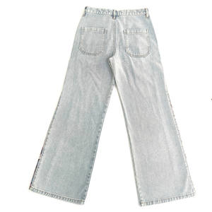 Hot Sale Vintage Style <b>Women</b> Denim Jeans Trendy Pants Retro Patchwork Design Jeans <b>for</b> Casual Daily Wear - Product Image 2