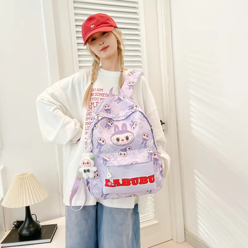 Labubu リュック 2025 POP Matt students School Bag Labubu Fashion casual