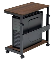 Bureau d'ordinateur moderne en bois convertible Table d'ordinateur portable pliable portable avec étagère Bureau debout de salon